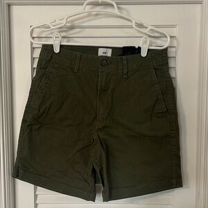 H&M Olive Green Mens Shorts